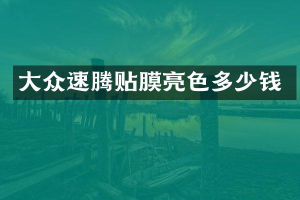 大众速腾贴膜亮色多少钱