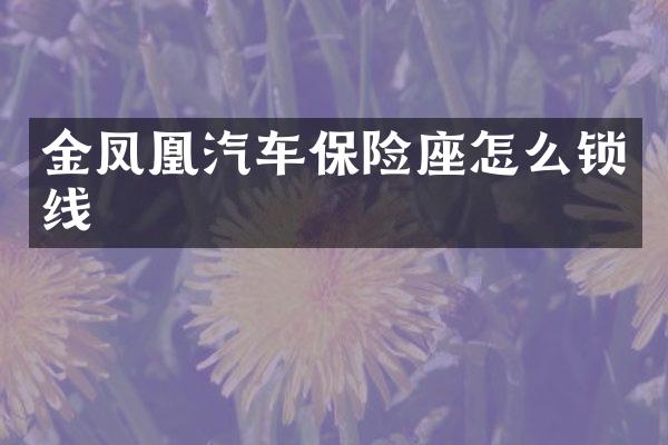 金凤凰汽车保险座怎么锁线