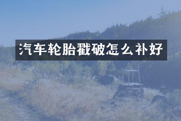 汽车轮胎戳破怎么补好