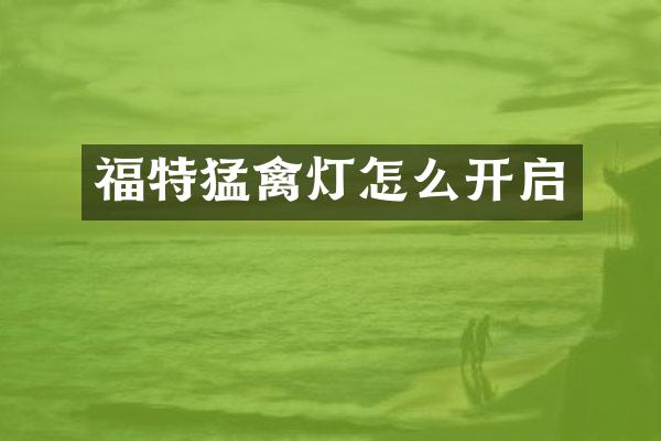 福特猛禽灯怎么开启