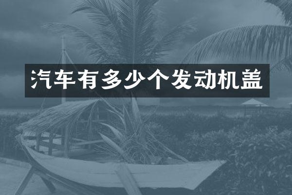 汽车有多少个发动机盖