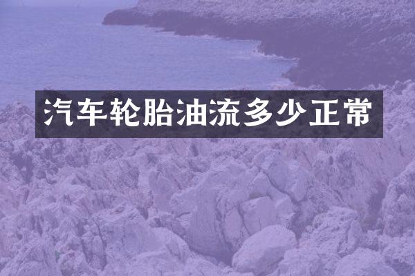 汽车轮胎油流多少正常