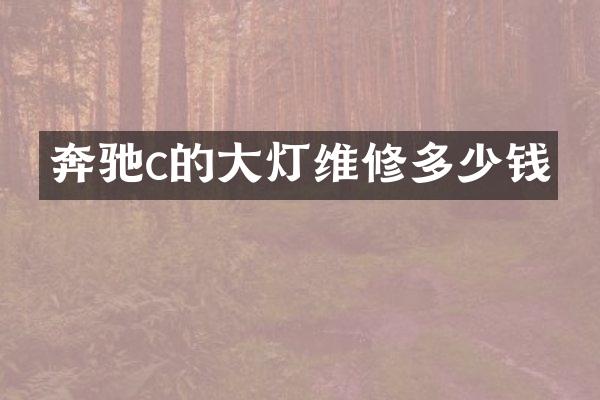 奔驰c的大灯维修多少钱