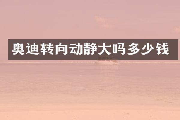 奥迪转向动静大吗多少钱