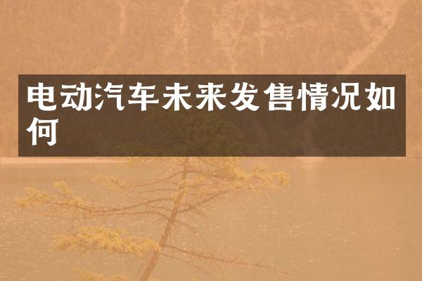 电动汽车未来发售情况如何