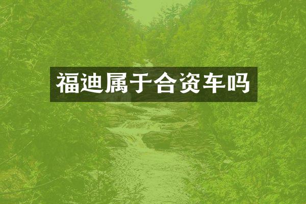 福迪属于合资车吗