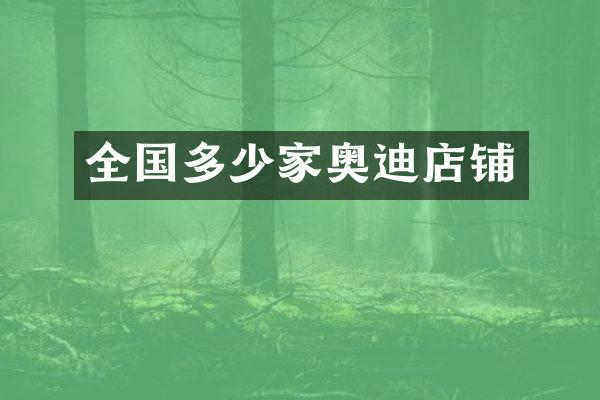 全国多少家奥迪店铺