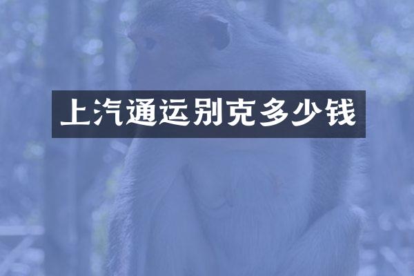 上汽通运别克多少钱