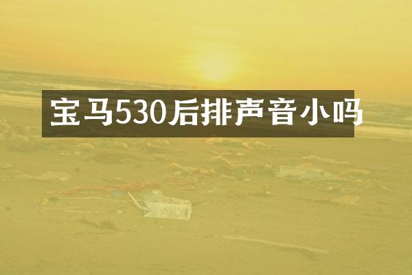 宝马530后排声音小吗