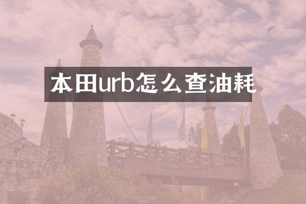 本田urb怎么查油耗