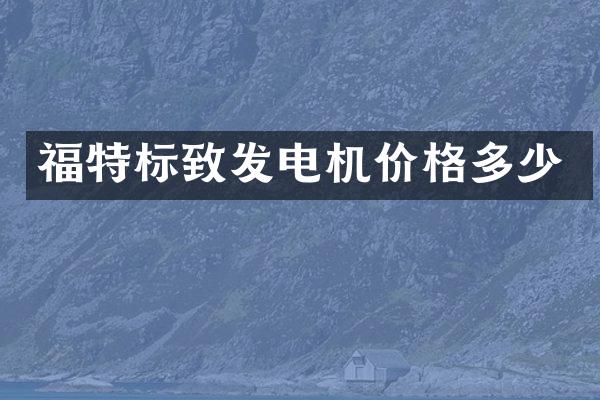 福特标致发电机价格多少