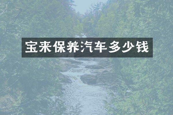 宝来保养汽车多少钱
