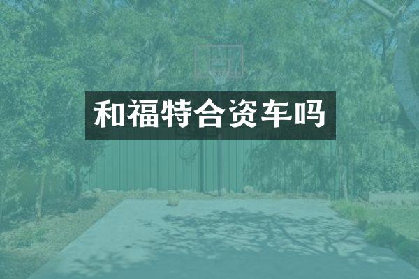 和福特合资车吗
