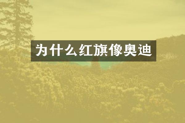 为什么红旗像奥迪