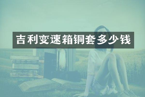 吉利变速箱铜套多少钱