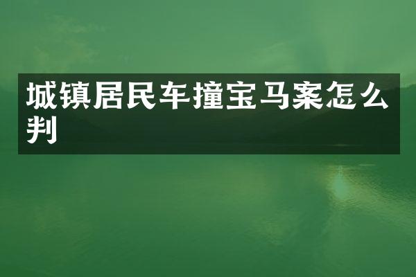 城镇居民车撞宝马案怎么判