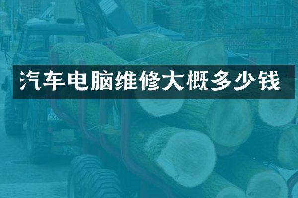 汽车电脑维修大概多少钱