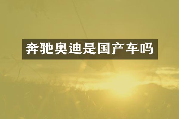 奔驰奥迪是国产车吗