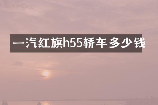 一汽红旗h55轿车多少钱