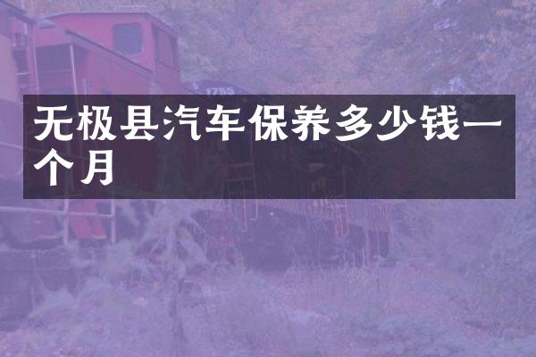 无极县汽车保养多少钱一个月