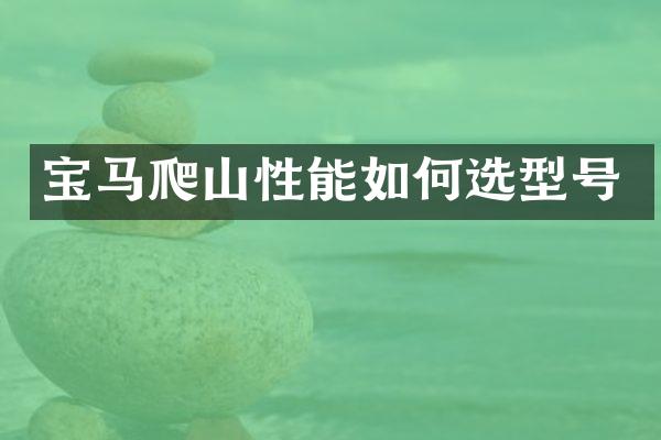 宝马爬山性能如何选型号