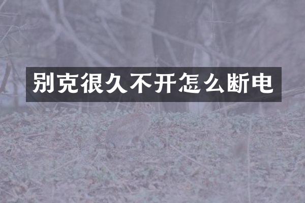 别克很久不开怎么断电