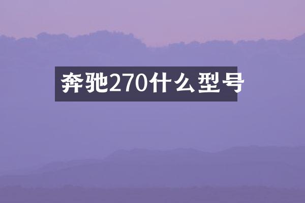 奔驰270什么型号