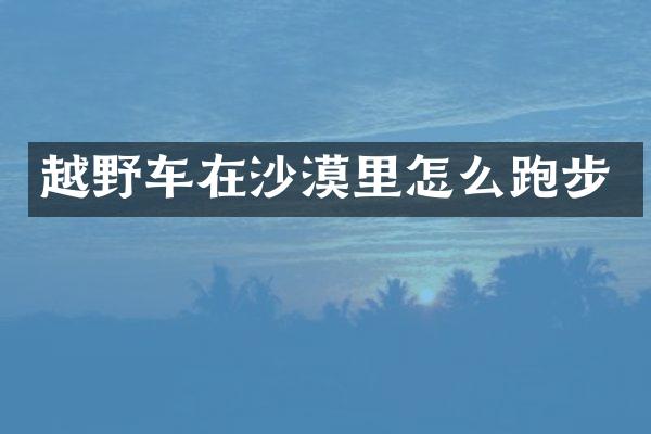 越野车在沙漠里怎么跑步