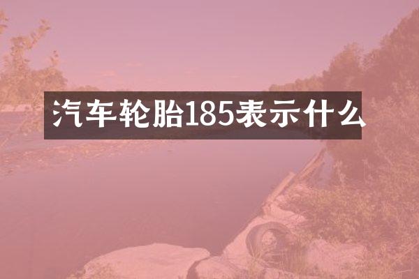 汽车轮胎185表示什么