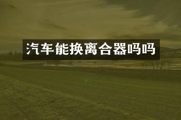 汽车能换离合器吗吗