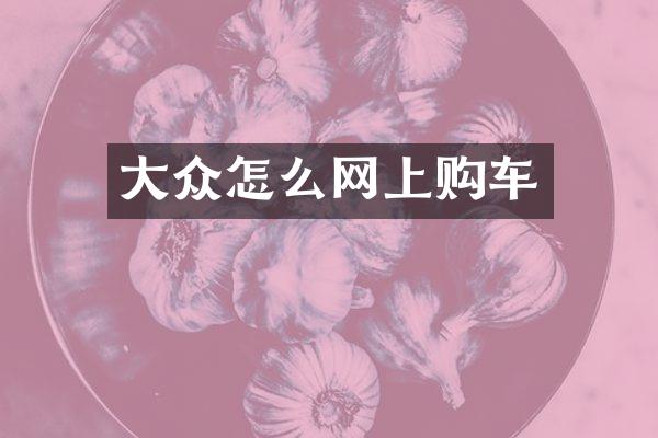 大众怎么网上购车