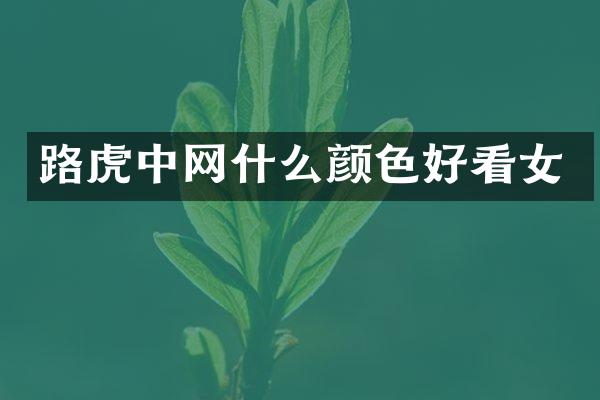 路虎中网什么颜色好看女
