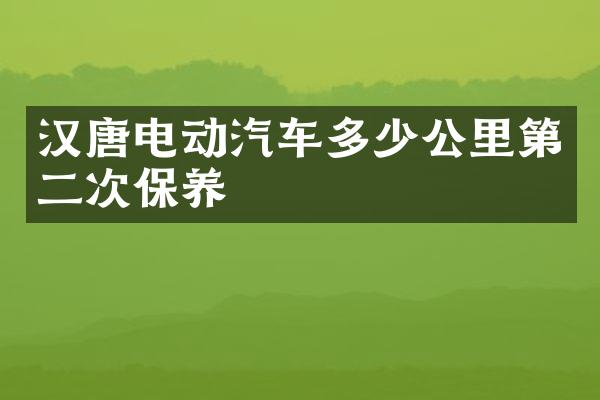 汉唐电动汽车多少公里第二次保养