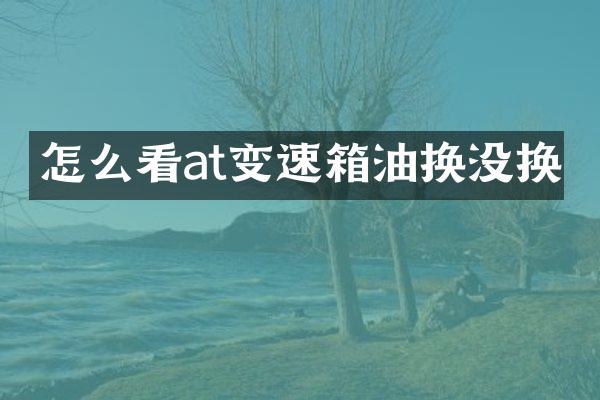 怎么看at变速箱油换没换