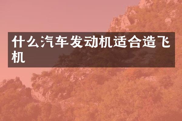 什么汽车发动机适合造飞机