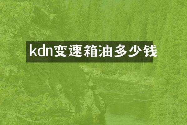 kdn变速箱油多少钱