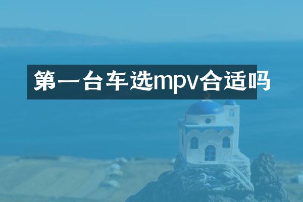 第一台车选mpv合适吗