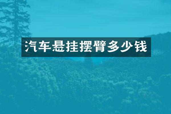 汽车悬挂摆臂多少钱