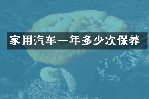家用汽车一年多少次保养
