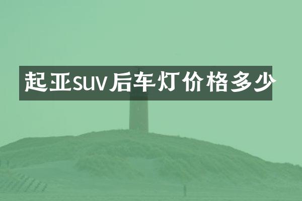 起亚suv后车灯价格多少