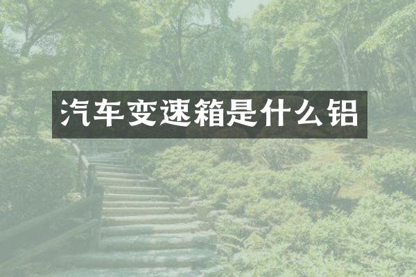 汽车变速箱是什么铝