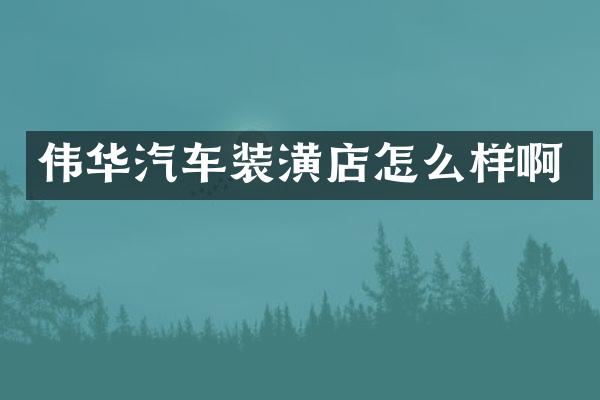 伟华汽车装潢店怎么样啊