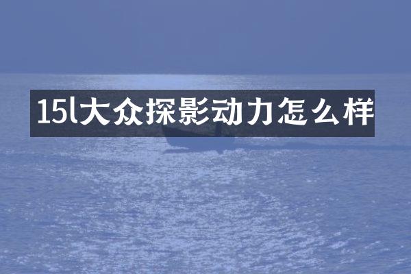 15l大众探影动力怎么样