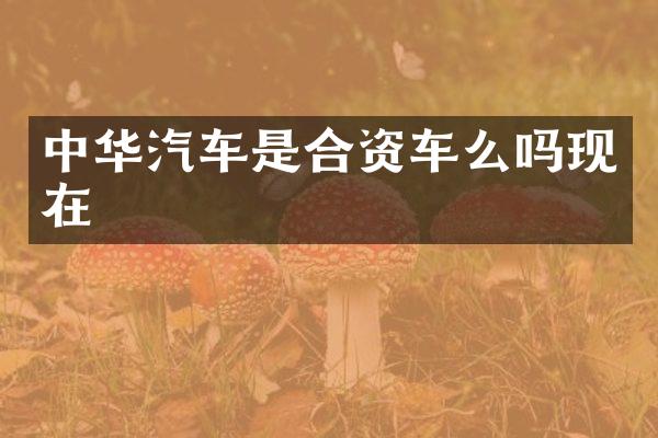 中华汽车是合资车么吗现在