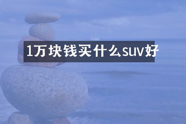 1万块钱suv好