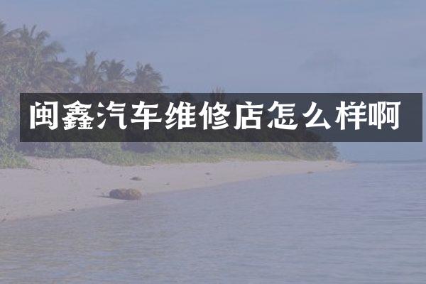 闽鑫汽车维修店怎么样啊