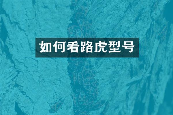 如何看路虎型号