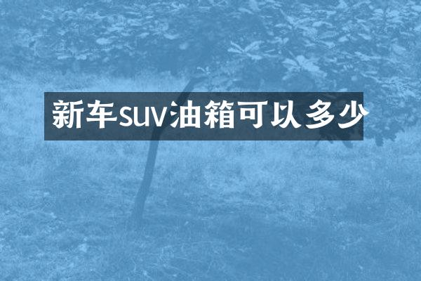 新车suv油箱可以多少