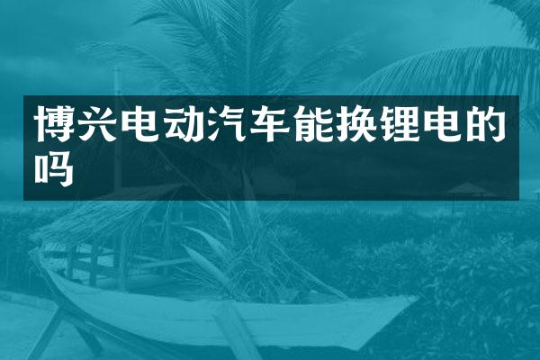 博兴电动汽车能换锂电的吗