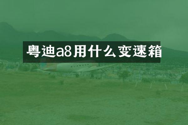 粤迪a8用什么变速箱